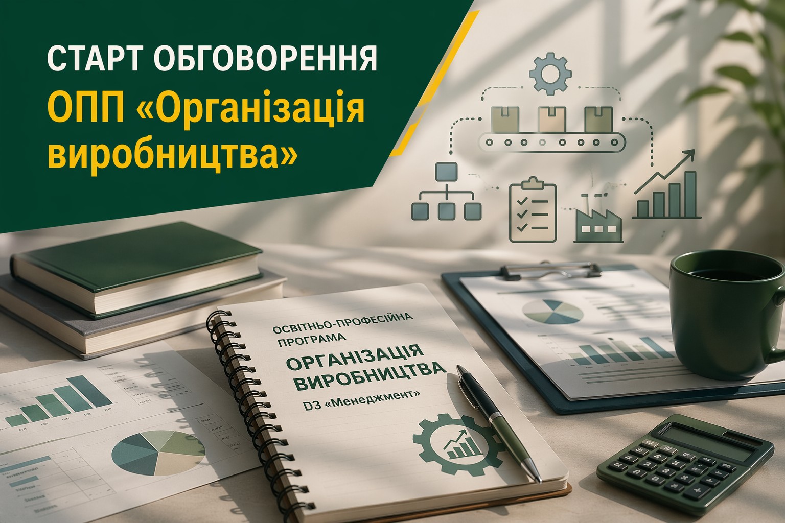 Детальніше про статтю Старт обговорення ОПП «Організація виробництва»